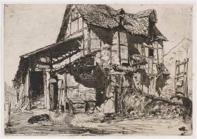 La vivienda insegura. Uno de los Doce Grabados de la Naturaleza El Conjunto Francés, 1858 de James Abbott McNeill Whistler