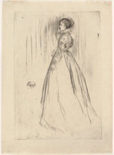 El vestido de terciopelo, Sra. Leyland, 1873 de James Abbott McNeill Whistler
