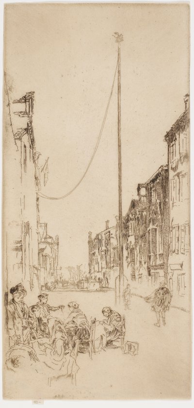 El mástil veneciano, 1879-1880 de James Abbott McNeill Whistler