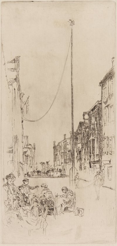 El mástil veneciano, 1879-1880 de James Abbott McNeill Whistler