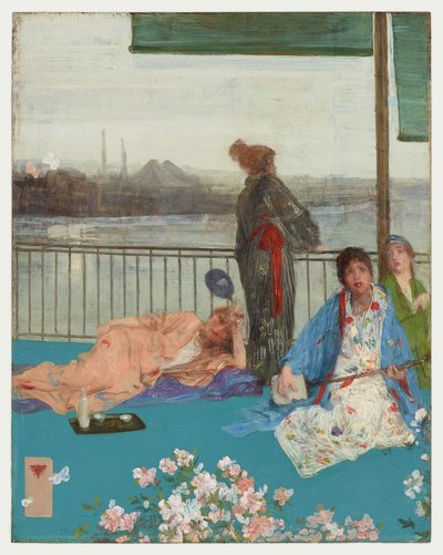 Variaciones en el color de la carne y el verde - El balcón de James Abbott McNeill Whistler