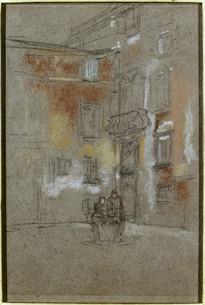 Patio Veneciano: Corte Bollani, 1880 de James Abbott McNeill Whistler