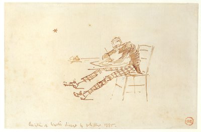 Walter Sickert (1860-1942) dibujando, 1885 de James Abbott McNeill Whistler