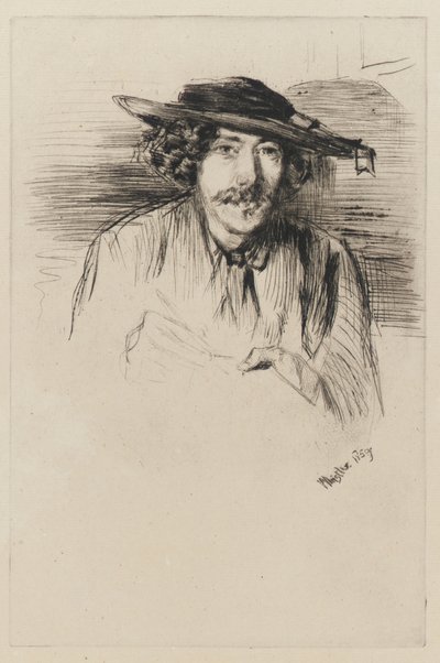 Whistler con un sombrero, 1859 de James Abbott McNeill Whistler