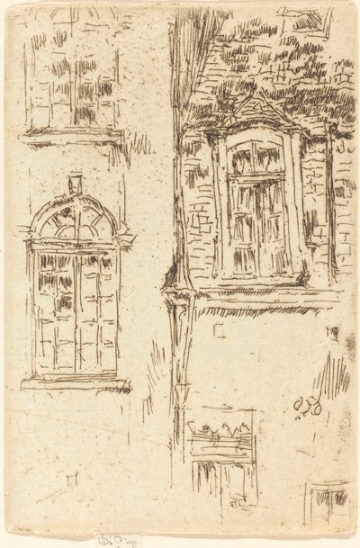 Ventanas frente al hotel, Bourges, 1888 de James Abbott McNeill Whistler