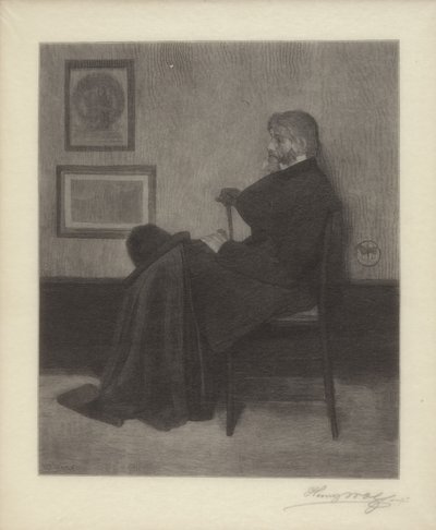 Thomas Carlyle (grabado en madera) de James Abbott McNeill & Wolf Henry (1852 1916) Whistler