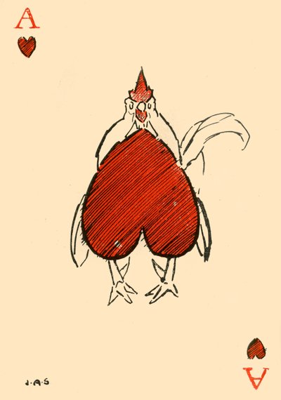 El corpulento Chanticleer, del as de corazones, 1910 de James Affieck Shepherd