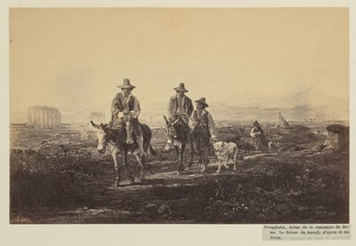 Poingdestre, escena de la campiña romana. El regreso del trabajo, según el cuadro de James Anderson