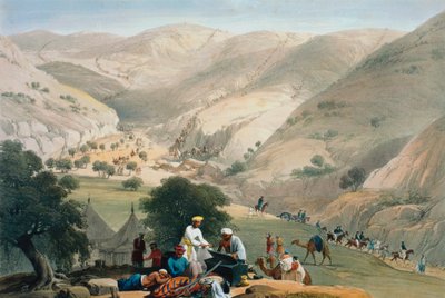 Campamento del 1er Regimiento Europeo de Bengala, Primera Guerra Anglo-Afgana 1838-1842 de James Atkinson