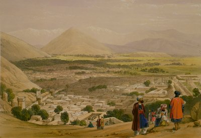 El Balla Hissar y la ciudad de Kabul, desde la parte superior de la ciudadela, de 