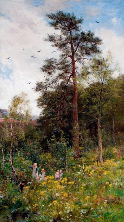 Un rincón en el jardín de la naturaleza, 1879 de James Aumonier