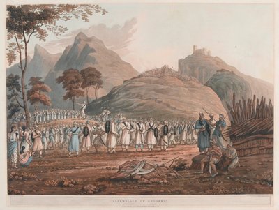 Asamblea de Ghoorkas de James Baillie (after) Fraser