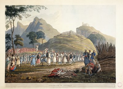 Asamblea de Ghoorkas, 1820 de James Baillie Fraser