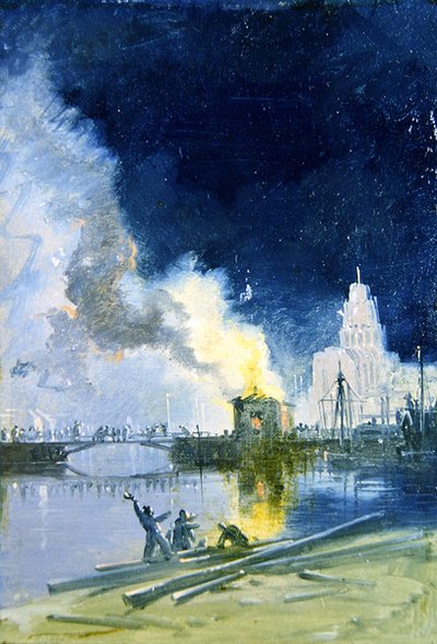 Bristol en llamas de James Baker Pyne