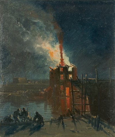 Disturbios de Bristol: Almacén desde Wapping, c.1832 de James Baker Pyne