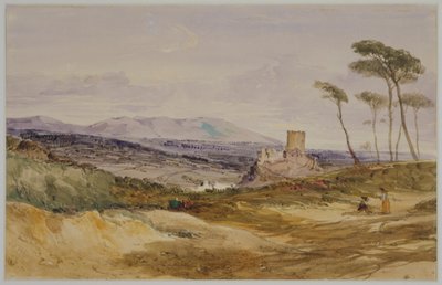 Paisaje con castillo y figuras de James Baker Pyne