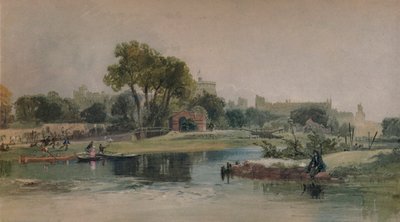 Castillo de Windsor desde el campo de juego de Eton, c. 1838 de James Baker Pyne