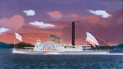 El vapor de ruedas Syracuse / Pintura de James Bard de James Bard