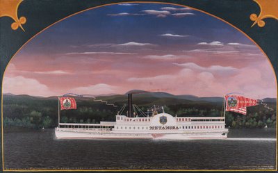 Barco de vapor de paletas Metamora, 1859 de James Bard