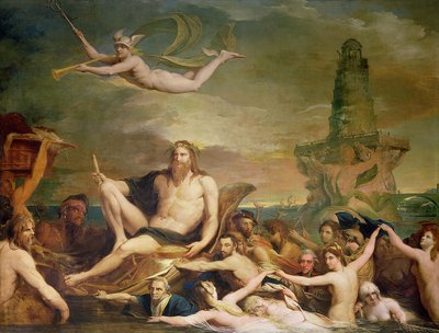 Comercio, o el Triunfo del Támesis, cuarto en la serie El Progreso de la Cultura y el Conocimiento Humano, c.1777-84 de James Barry