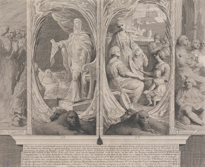 Su Majestad recomienda una ley (diseños para las paredes de la Gran Sala de la Sociedad para el Fomento de las Artes) de James Barry