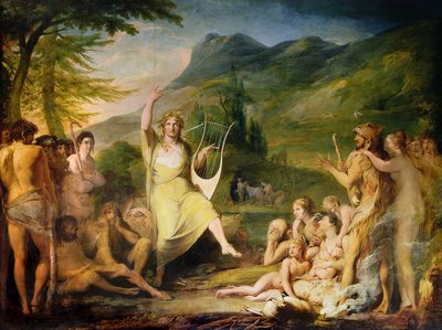 Orfeo, primero en la serie El Progreso de la Cultura y el Conocimiento Humano, c.1777-84 de James Barry