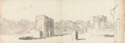 Roma, Vista del Arco de Constantino y otras ruinas de James Barry
