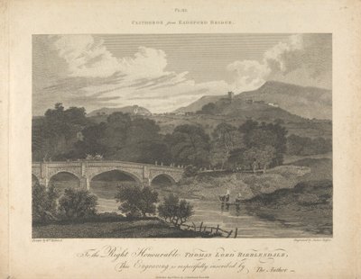 Clitheros desde Eadsford Bridge de James Basire