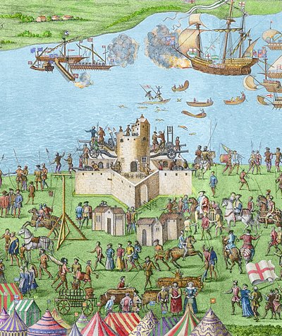 El hundimiento del Mary Rose durante la Batalla de Solent, 1545, 1778 de James Basire