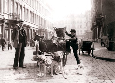 Niño con carrito de perro, Amberes, 1898 de James Batkin