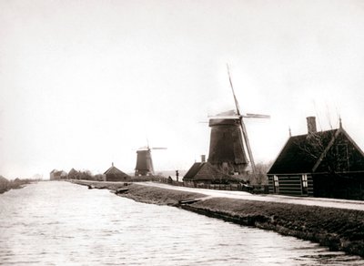 Molinos de viento, Laandam, Países Bajos, 1898 de James Batkin