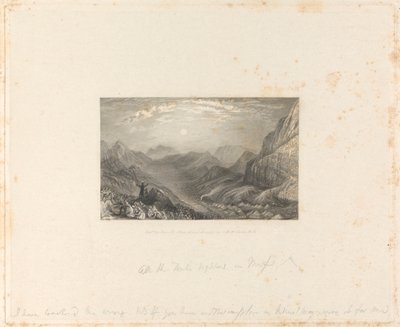 El valle en el que acamparon los hijos de Israel, con el monte Sinaí a lo lejos de James Baylis Allen
