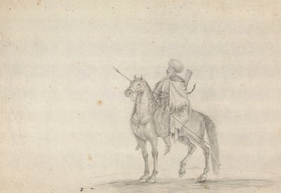Hombre a caballo con una lanza de James Bruce