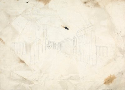 Boceto de las ruinas del templo de James Bruce