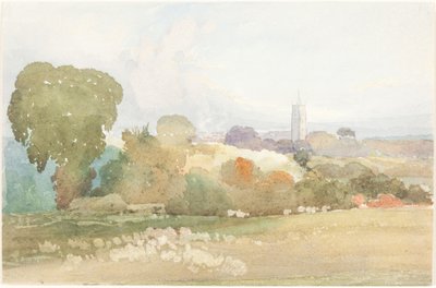 Paisaje con campanario de James Bulwer