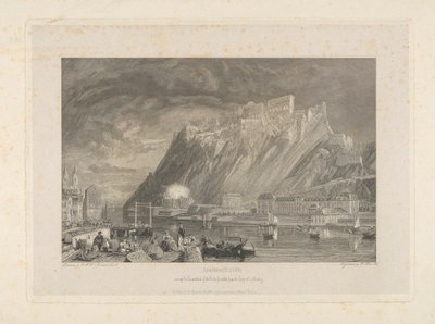 Ehenbreitstein, durante la demolición de la fortaleza en 1817 desde el muelle de Coblentz. de James C. Allen