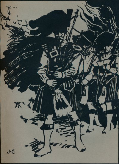 Ilustración para la balada de Riccardo Stephens, El gaitero del infierno, c1912 de James Cadenhead