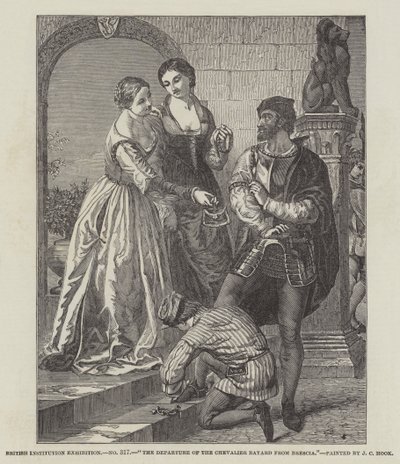 La partida del caballero Bayard de Brescia de James Clarke Hook