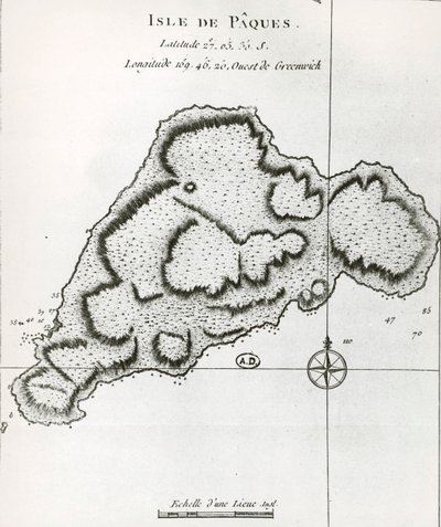 Isla de Pascua, del Atlas de Viajes de James Cook de James Cook