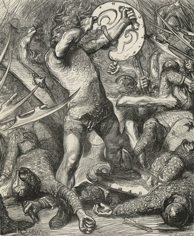 Hereward abriéndose camino a través del ejército normando de James Cooper