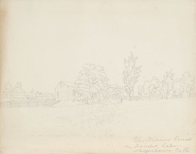 Casa del Sr. Mains en el Lago Derwent, Condado de Susquehanna, Pa., 1843 de James David Smillie