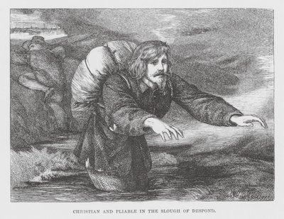 Cristiano y dócil en el cenagal del abismo (grabado) de James Dawson Watson