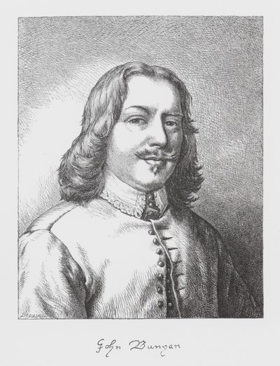 John Bunyan, retrato (grabado) de James Dawson Watson