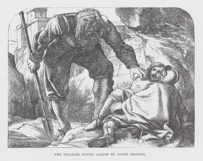 Los Peregrinos encontrados dormidos por el Gigante Desesperación (grabado) de James Dawson Watson