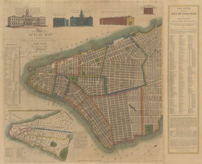La ciudad de Nueva York: Mapa y plan explicativo de Longworth, 1817 de James DeForest Stout