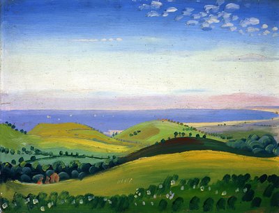 Vista desde el White Hart, Guestling, Sussex, c.1911-12 de James Dickson Innes