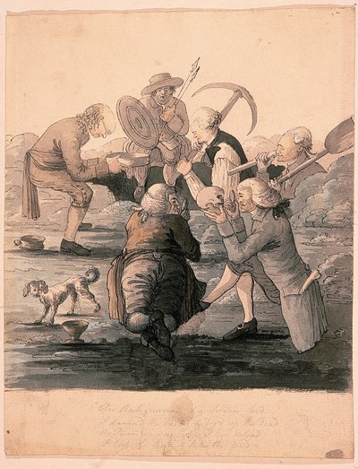 The Barrow Diggers, c.1787 (pluma y tinta sobre papel) de James Douglas