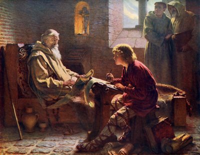 El Venerable Beda traduciendo el último capítulo de San Juan de James Doyle Penrose