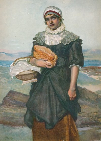 Una pescadora francesa, c. 1890, 1906 de James Dromgole Linton