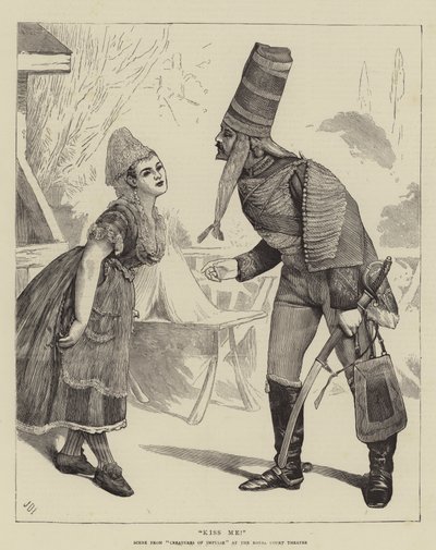 ¡Bésame!, Escena de Criaturas de Impulso en el Teatro Royal Court de James Dromgole Linton